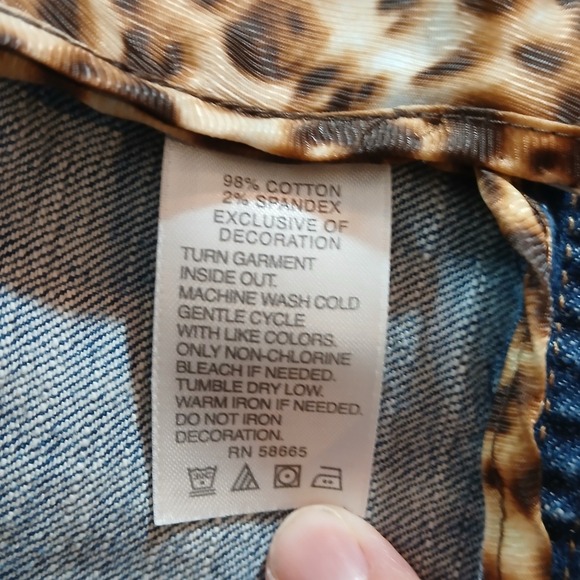 CE Embroidered Sequin Denim Jacket Gold Medium Wash Glam Coachella   Womans - Picture 9 of 12